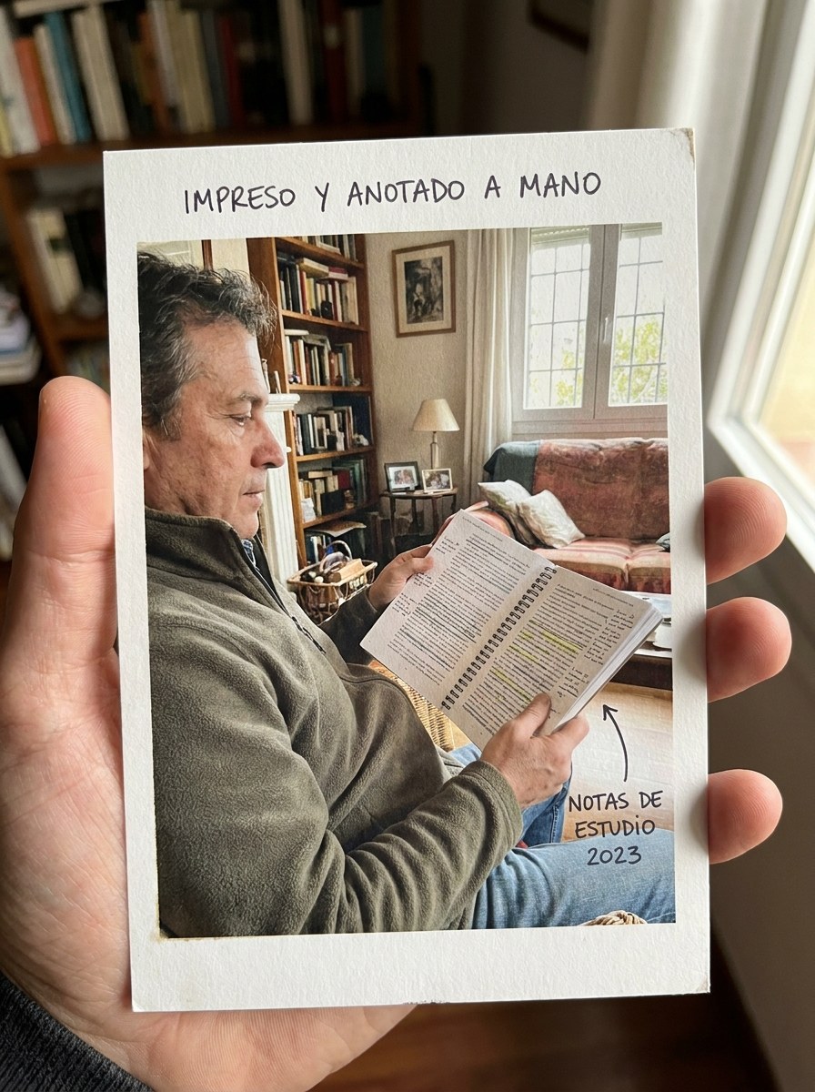 Impreso y anotado a mano